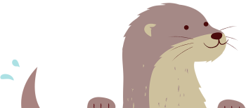 small otter peaking